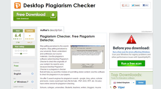 Review of Plagiarisma.net's desktop plagiarism software