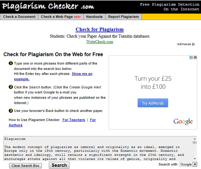 Plagiarism checker com review