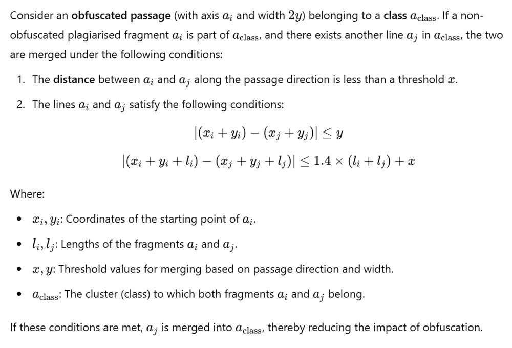 Obfuscated passage