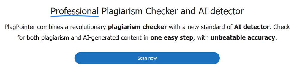 Plagiarism checker and AI detector